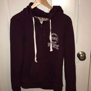 Vs pink 1/4 zip hoodie